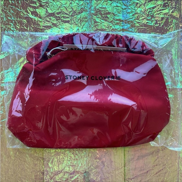 🆕 Stoney Clover Lane Ruby Red Nylon Classic Scrunch Handle Bag - Picture 6 of 14